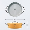 image:imageTramontina Fiora 425Quart Multipurpose Ceramic Non Stick Cooking Pan with Lid BlueMarigold