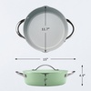 image:imageTramontina Fiora 425Quart Multipurpose Ceramic Non Stick Cooking Pan with Lid BlueMint