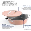 image:imageTramontina Fiora 425Quart Multipurpose Ceramic Non Stick Cooking Pan with Lid BlueSpanish Villa