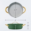 image:imageTramontina Fiora 425Quart Multipurpose Ceramic Non Stick Cooking Pan with Lid GrayGreen