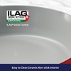 image:imageTramontina Fiora 425Quart Multipurpose Ceramic Non Stick Cooking Pan with Lid GrayMerlot
