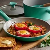 image:imageTramontina Solara 14Piece Ceramic Non Stick Cookware Set with Lids HeavyGauge Aluminum Pots and Pans Kitchen Set with Nonstick Coating Dishwasher and Oven Safe TealTeal