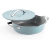 image:imageTramontina Fiora 425Quart Multipurpose Ceramic Non Stick Cooking Pan with Lid BlueFrost Blue