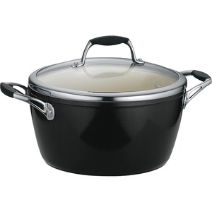 image:imageTramontina Ceramica Deluxe 5Quart Dutch Oven Pot with Lid Ceramic Non Stick OvenSafe Metallic BlackDutch Oven