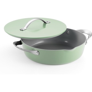image:imageTramontina Fiora 425Quart Multipurpose Ceramic Non Stick Cooking Pan with Lid GrayMint