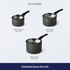 image:imageTramontina Aluminum Non Stick 11Piece Nesting Pots and Pans Set with Lids  Naval Kitchen Nonstick Cookware Set Dishwasher and Oven SafeDark Gray Ceramic