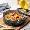 image:imageTramontina Aluminum Non Stick 11Piece Nesting Pots and Pans Set with Lids  Naval Kitchen Nonstick Cookware Set Dishwasher and Oven SafeDark Gray Ceramic