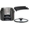 image:imageTramontina Aluminum Non Stick 11Piece Nesting Pots and Pans Set with Lids  Naval Kitchen Nonstick Cookware Set Dishwasher and Oven SafeDark Gray Ceramic