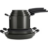 image:imageTramontina Aluminum Non Stick 11Piece Nesting Pots and Pans Set with Lids  Naval Kitchen Nonstick Cookware Set Dishwasher and Oven SafeDark Gray Ceramic
