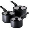image:imageTramontina Aluminum Non Stick 11Piece Nesting Pots and Pans Set with Lids  Naval Kitchen Nonstick Cookware Set Dishwasher and Oven SafeGray