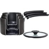 image:imageTramontina Aluminum Non Stick 11Piece Nesting Pots and Pans Set with Lids  Naval Kitchen Nonstick Cookware Set Dishwasher and Oven SafeGray