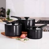 image:imageTramontina Aluminum Non Stick 11Piece Nesting Pots and Pans Set with Lids  Naval Kitchen Nonstick Cookware Set Dishwasher and Oven SafeGray