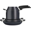 image:imageTramontina Aluminum Non Stick 11Piece Nesting Pots and Pans Set with Lids  Naval Kitchen Nonstick Cookware Set Dishwasher and Oven SafeGray