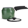image:imageTramontina Aluminum Non Stick 11Piece Nesting Pots and Pans Set with Lids  Naval Kitchen Nonstick Cookware Set Dishwasher and Oven SafeGreen Ceramic