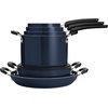 image:imageTramontina Aluminum Non Stick 11Piece Nesting Pots and Pans Set with Lids  Naval Kitchen Nonstick Cookware Set Dishwasher and Oven SafeNaval