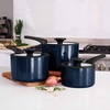 image:imageTramontina Aluminum Non Stick 11Piece Nesting Pots and Pans Set with Lids  Naval Kitchen Nonstick Cookware Set Dishwasher and Oven SafeNaval
