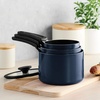 image:imageTramontina Aluminum Non Stick 11Piece Nesting Pots and Pans Set with Lids  Naval Kitchen Nonstick Cookware Set Dishwasher and Oven SafeNaval