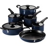 image:imageTramontina Aluminum Non Stick 11Piece Nesting Pots and Pans Set with Lids  Naval Kitchen Nonstick Cookware Set Dishwasher and Oven SafeNaval