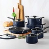 image:imageTramontina Aluminum Non Stick 11Piece Nesting Pots and Pans Set with Lids  Naval Kitchen Nonstick Cookware Set Dishwasher and Oven SafeNaval