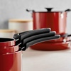 image:imageTramontina Aluminum Non Stick 11Piece Nesting Pots and Pans Set with Lids  Naval Kitchen Nonstick Cookware Set Dishwasher and Oven SafeRed