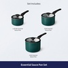 image:imageTramontina Aluminum Non Stick 11Piece Nesting Pots and Pans Set with Lids  Naval Kitchen Nonstick Cookware Set Dishwasher and Oven SafeTeal Ceramic