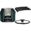image:imageTramontina Aluminum Non Stick 11Piece Nesting Pots and Pans Set with Lids  Naval Kitchen Nonstick Cookware Set Dishwasher and Oven SafeTeal Ceramic