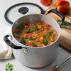 image:imageTramontina Aluminum Non Stick 11Piece Nesting Pots and Pans Set with Lids  Naval Kitchen Nonstick Cookware Set Dishwasher and Oven SafeWhite Ceramic