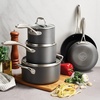 image:imageTramontina Hard Anodized Non Stick 8Quart Stock Pot with Glass Lid Pasta Pot with Reinforced Nonstick Coating Oven SafeCookware Set