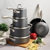 image:imageTramontina Hard Anodized Non Stick 8Quart Stock Pot with Glass Lid Pasta Pot with Reinforced Nonstick Coating Oven SafeCookware Set