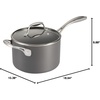 image:imageTramontina Hard Anodized Non Stick 8Quart Stock Pot with Glass Lid Pasta Pot with Reinforced Nonstick Coating Oven SafeSauce Pan