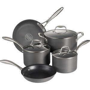 image:imageTramontina Hard Anodized Non Stick 8Quart Stock Pot with Glass Lid Pasta Pot with Reinforced Nonstick Coating Oven SafeCookware Set