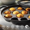 image:imageTramontina Utsava PreSeasoned Cast Iron Appam Pan 12Hole Appe Pan with Lid Great for Paniyaram Takoyaki and more