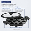 image:imageTramontina Utsava PreSeasoned Cast Iron Appam Pan 12Hole Appe Pan with Lid Great for Paniyaram Takoyaki and more