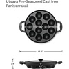 image:imageTramontina Utsava PreSeasoned Cast Iron Appam Pan 12Hole Appe Pan with Lid Great for Paniyaram Takoyaki and more