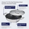 image:imageTramontina Utsava TriPly Clad Stainless Steel 6Quart Kadai with Lid and Ceramic Non Stick Interior InductionReady Extra Large Kadhai Pot for Indian CookingCeramic