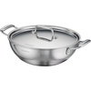 image:imageTramontina Utsava TriPly Clad Stainless Steel 6Quart Kadai with Lid and Ceramic Non Stick Interior InductionReady Extra Large Kadhai Pot for Indian CookingCeramic