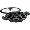 image:imageTramontina Utsava PreSeasoned Cast Iron Appam Pan 12Hole Appe Pan with Lid Great for Paniyaram Takoyaki and more