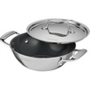 image:imageTramontina Utsava TriPly Clad Stainless Steel 6Quart Kadai with Lid and Ceramic Non Stick Interior InductionReady Extra Large Kadhai Pot for Indian CookingCeramic