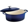 image:imageTramontina Enameled Cast Iron Dutch Oven Pot with Lid Round 65quart RedBlue
