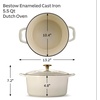 image:imageTramontina Enameled Cast Iron Dutch Oven Pot with Lid Round 65quart RedLatte