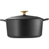image:imageTramontina Enameled Cast Iron Dutch Oven Pot with Lid Round 65quart RedMatte Black