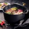 image:imageTramontina Enameled Cast Iron Dutch Oven Pot with Lid Round 65quart RedMatte Black