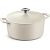 image:imageTramontina Enameled Cast Iron Dutch Oven Pot with Lid Round 65quart RedMatte White