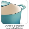image:imageTramontina Enameled Cast Iron Dutch Oven Pot with Lid Round 65quart RedMedium Blue