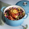 image:imageTramontina Enameled Cast Iron Dutch Oven Pot with Lid Round 65quart RedMedium Blue
