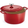 image:imageTramontina Enameled Cast Iron Dutch Oven Pot with Lid Round 65quart RedRed