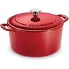 image:imageTramontina Enameled Cast Iron Dutch Oven Pot with Lid Round 65quart RedRed