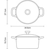 image:imageTramontina Enameled Cast Iron Dutch Oven Pot with Lid Round 65quart RedRed