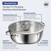 image:imageTramontina Tempo TriPly Base Stainless Steel 8Quart Stock Pot with Glass Lid InductionReady Pasta Pot OvenSafe DishwasherSafeBraiser