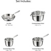 image:imageTramontina Tempo TriPly Base Stainless Steel 8Quart Stock Pot with Glass Lid InductionReady Pasta Pot OvenSafe DishwasherSafeCookware Set